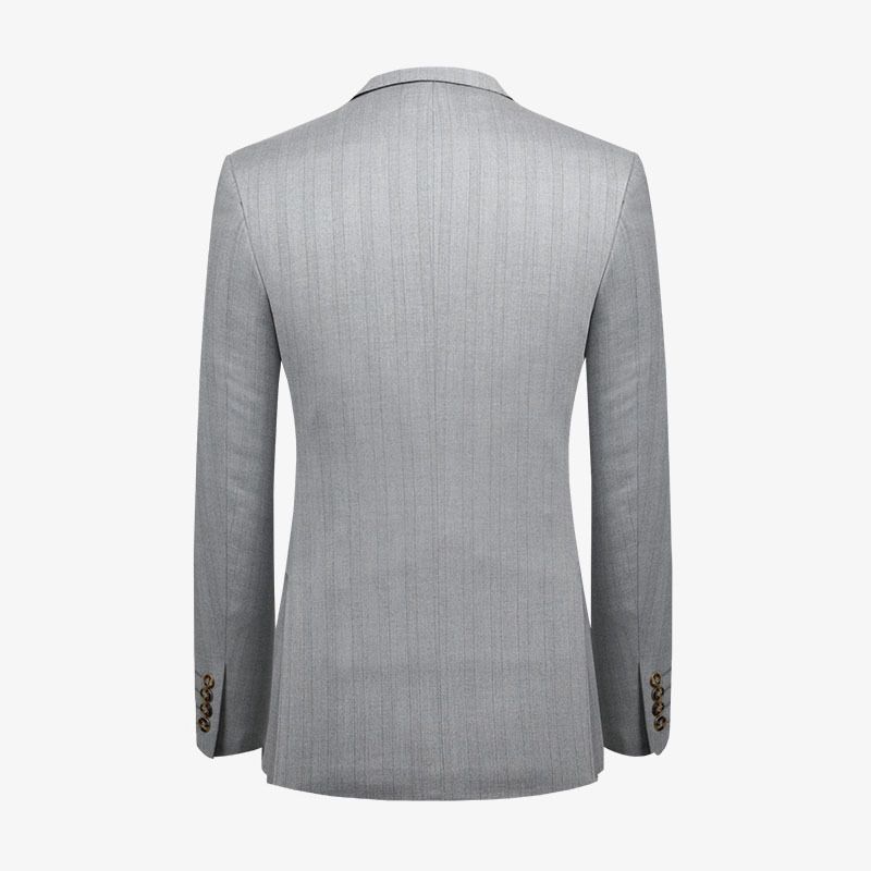2023 Vårdräkter Män Ungdom Slim Business Casual Randig Kostym Tredelad