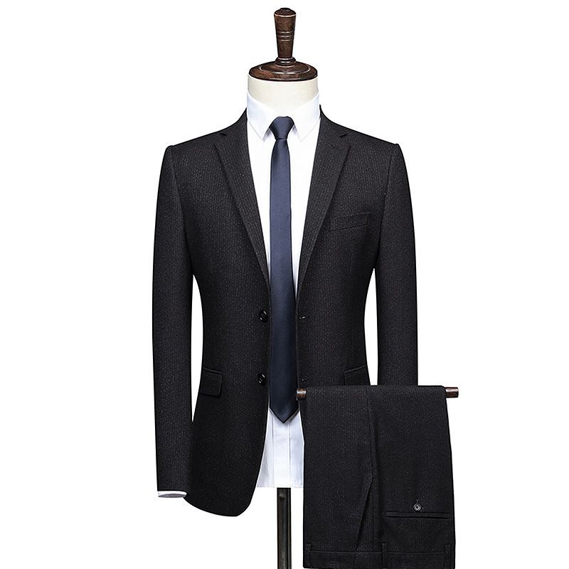 Boutique Randig Kostym Herr Affärskostym Body Suit Professionellt Bröllop