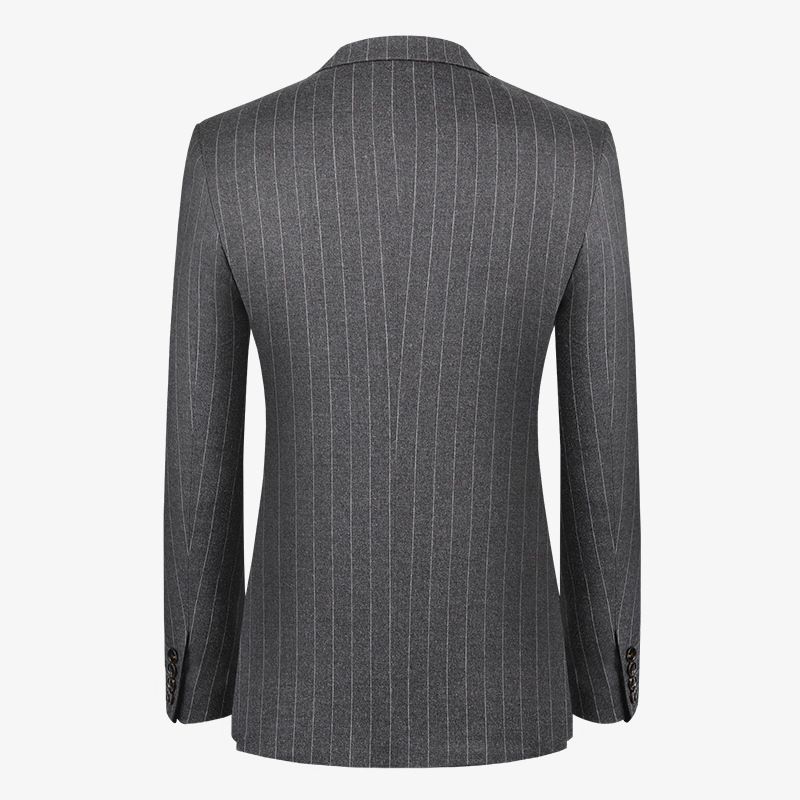 Dräkt Kostym Randig Dubbelknäppt Brudgum Bröllopsklänning Business Casual Slim Fit Tvådelad