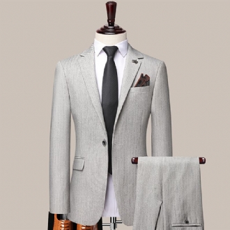 Högkvalitativa Business Casual Kostymer Formell Klänning Tvådelade Stretchdräkter