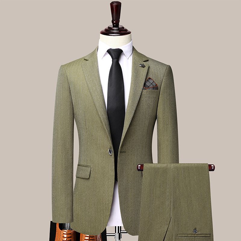 Högkvalitativa Business Casual Kostymer Formell Klänning Tvådelade Stretchdräkter