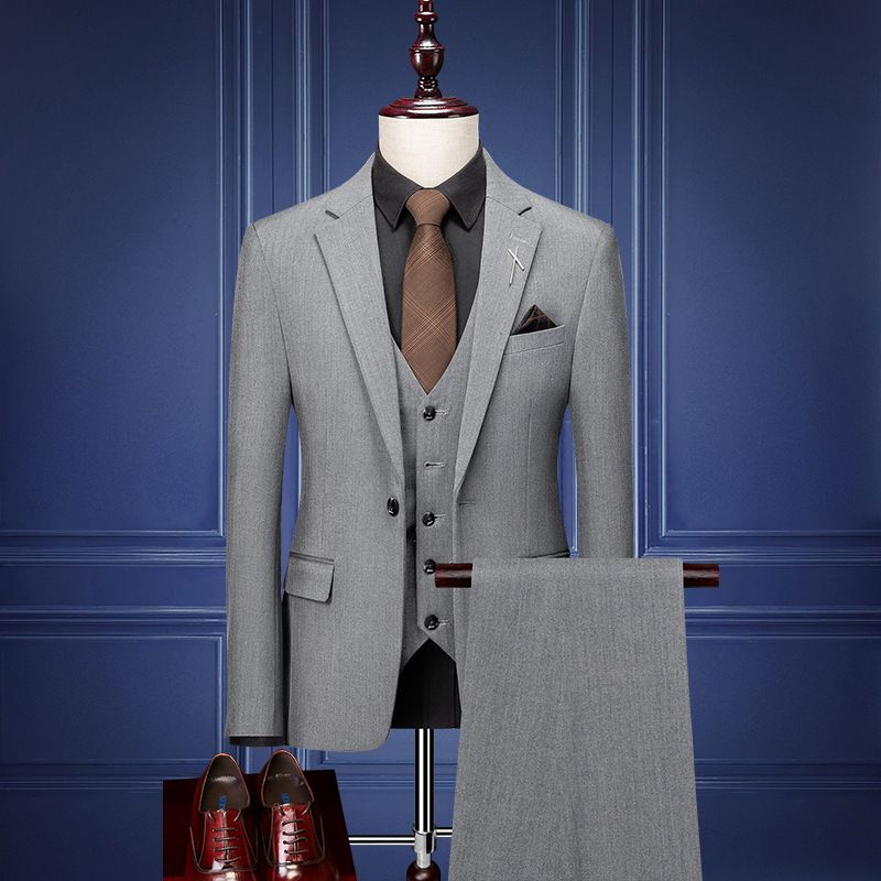 Kostym Dräkt Herr Tredelad Business Casual Professionell Dress Up Groomsmen Brudgum Bröllopsklänning
