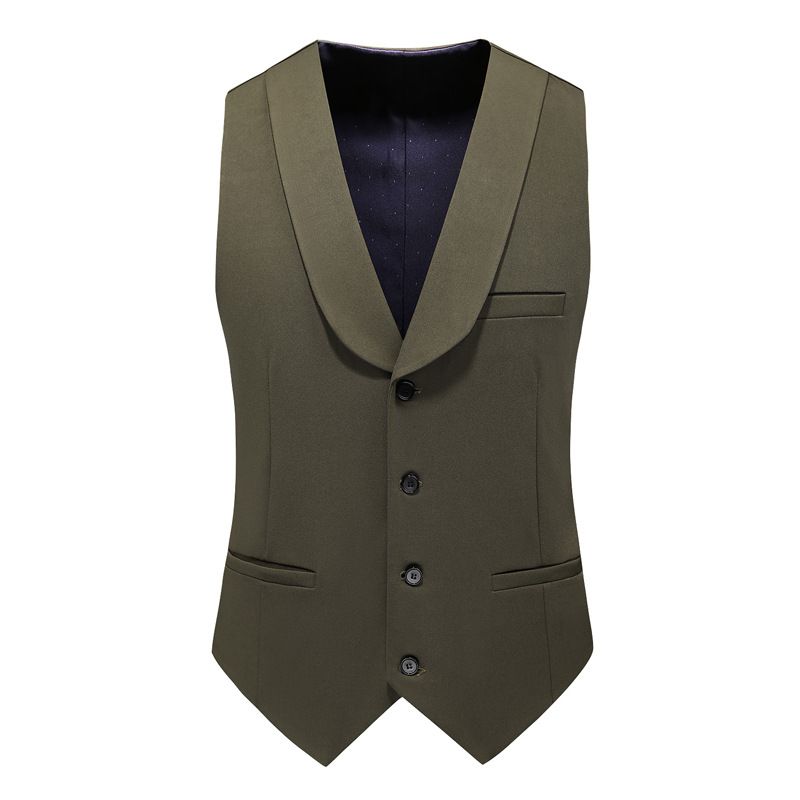 Kostym Män 2023 Business Casual Herr Tredelad Brudgum Brudklänning Trend