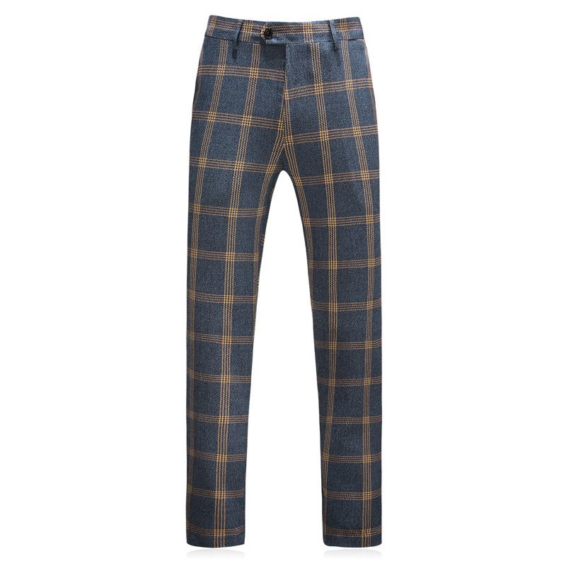 Kostym Män Business Casual Stor Storlek Set Trim Tredelad Ungdom Bröllopsklänning