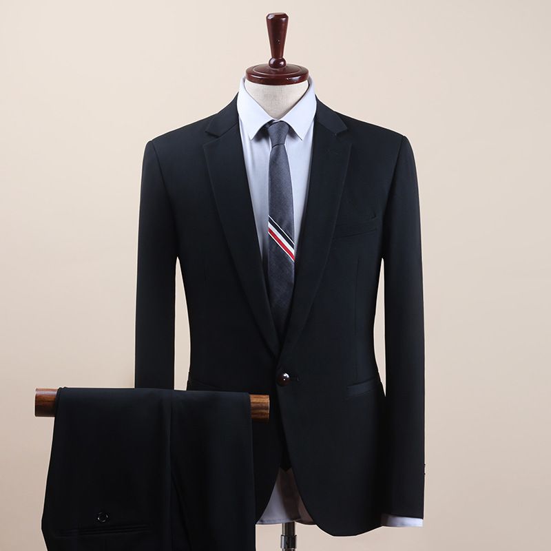 Kostym Män Casual Slim Fit Tredelad Best Man Intervju Professionell Formell