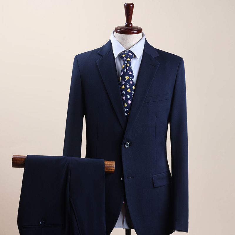 Kostym Män Casual Slim Fit Tredelad Best Man Intervju Professionell Formell