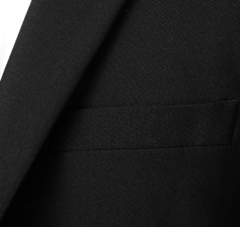 Kostym Mäns Enfärgade Bröllopsklänning Brudgum Slim Business Arbete Professionell Tvådelad