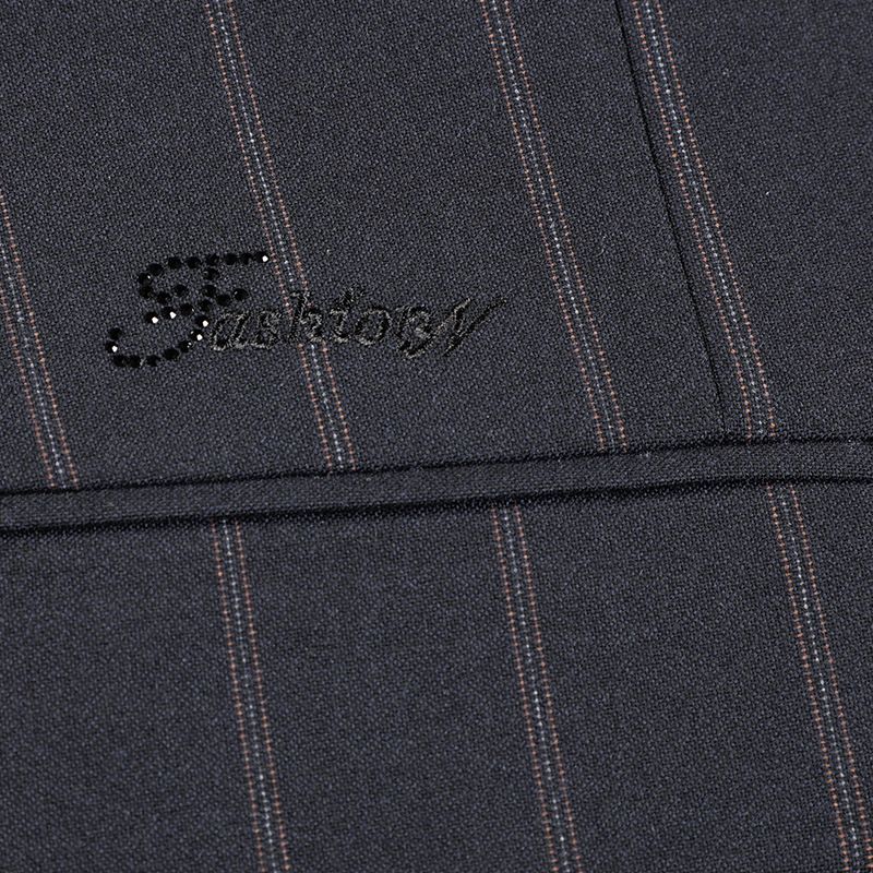 Randig Kostym Herr Tvådelad Bröllopsklänning Liten Stretch Slim Slits Professionellt Verktyg