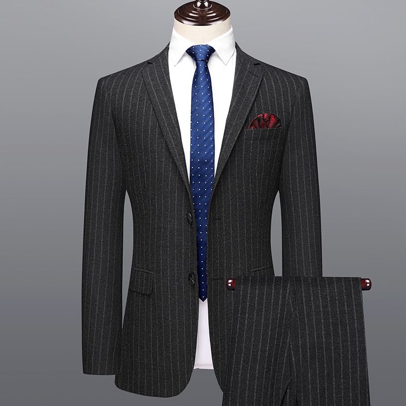 Ull Kostym Business Herr Body Suit Professionell Bröllopskostym