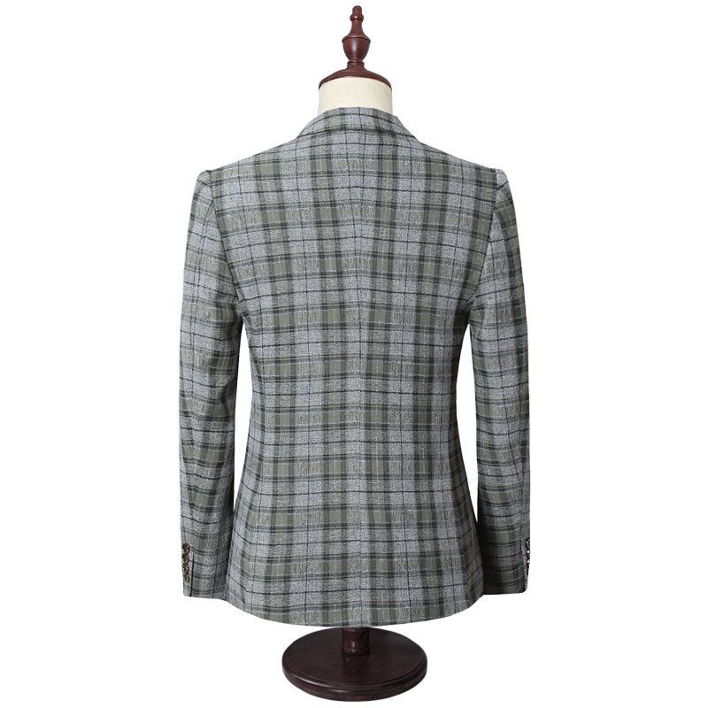 Vit Bakgrund S-5xl Kostym Slim Fit Bröllopsdräkt Män