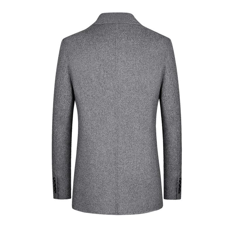 2022 Slim Fit Ylle Casual Back Slits Ull Enfärgad Tredimensionell Lappficka Kostym Krage Jacka