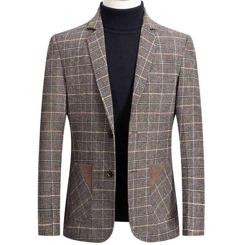 2022 Vår Höstdräkt Män Business Casual Liten Kostym Herr Trendrock Slimmad Topp
