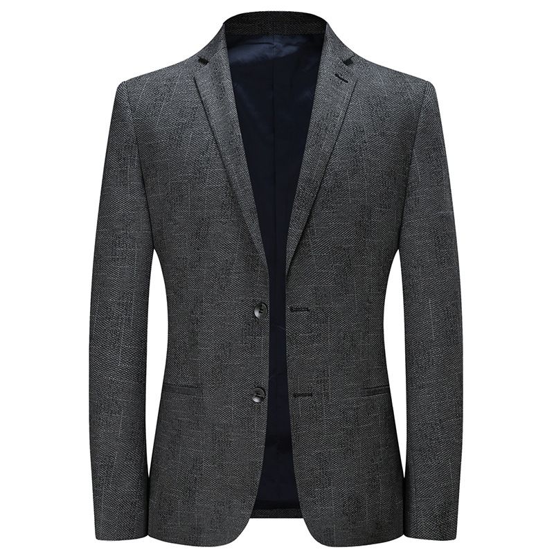 Blazer Jacquard Liten Kostym Med Två Knappar Män Business Casual Topp