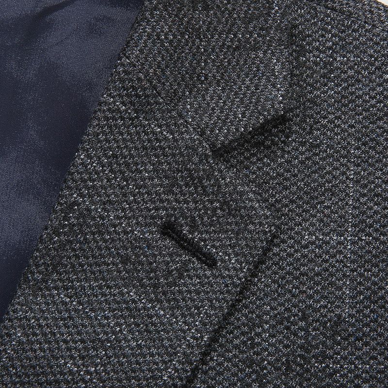 Blazer Jacquard Liten Kostym Med Två Knappar Män Business Casual Topp