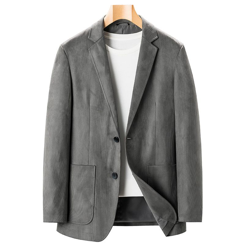 Casual Liten Kostym Herrjacka Våren Hösten Business Slimmad High-end Sammet Herrtopp Herr
