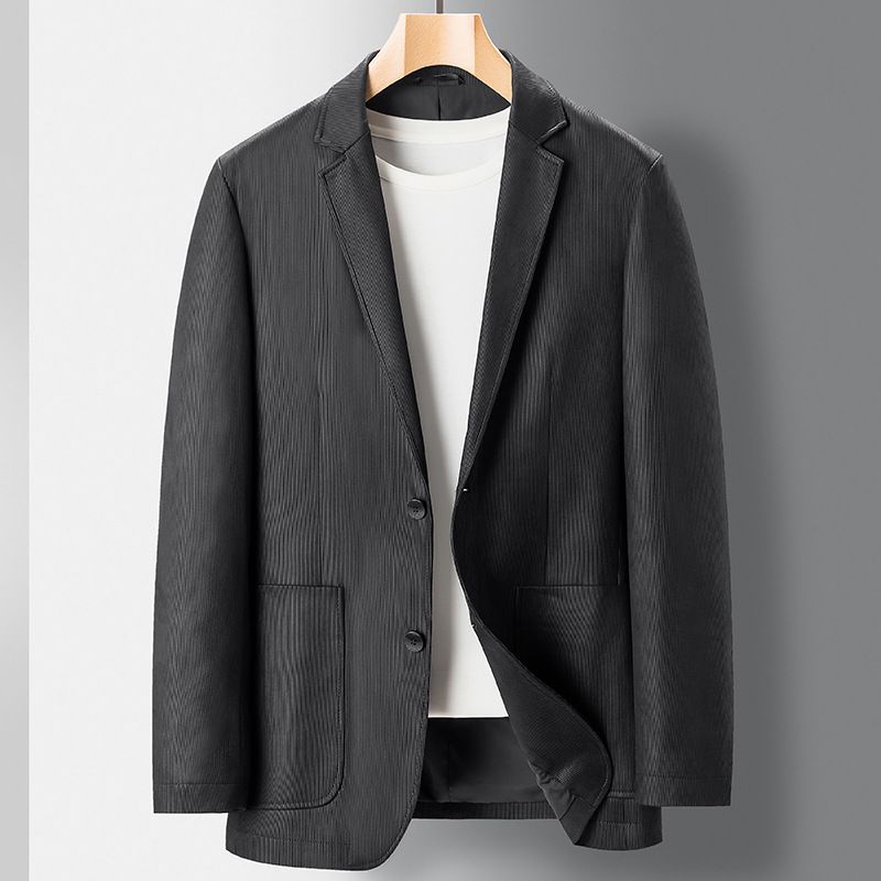 Casual Liten Kostym Herrjacka Våren Hösten Business Slimmad High-end Sammet Herrtopp Herr
