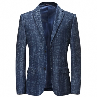 Sommarkostym Herrtrend Slim Business Casual Lätt Andningsbar Liten Kostymjacka