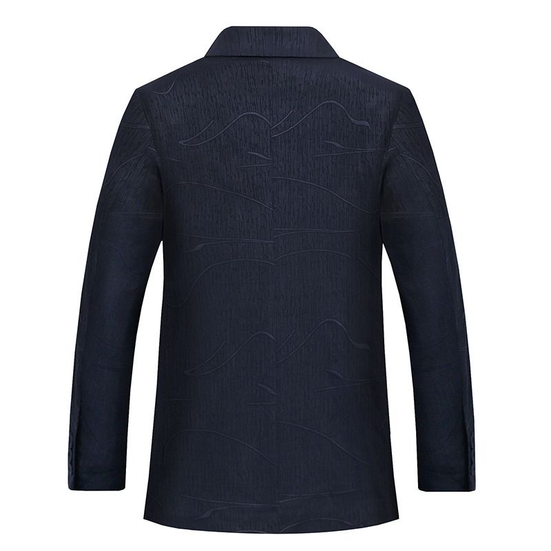 Stor Storlek Medelålders Äldre Business Casual Herrkostymer Plus Fett Att Öka Lös Päls Feta Män Tunna