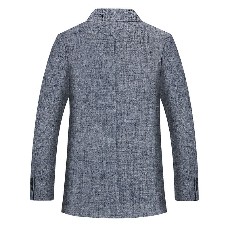 Stor Storlek Medelålders Äldre Business Casual Herrkostymer Plus Fett Att Öka Lös Päls Feta Män Tunna