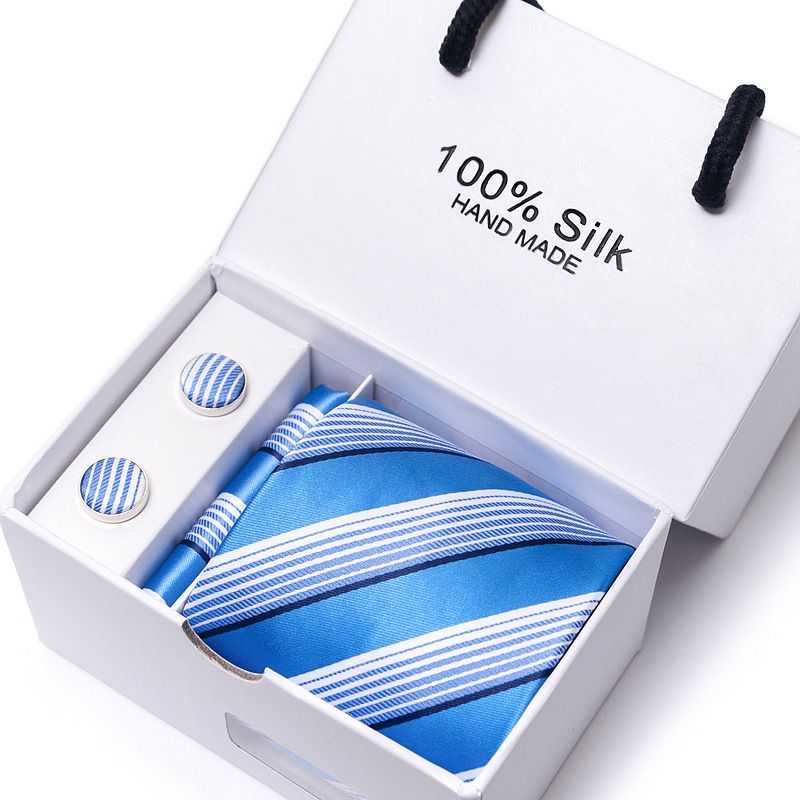 Femdelad Slips Män Business Randig Professionell