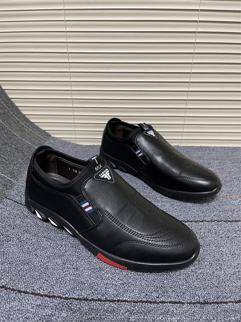 Casual Läderskor Herr Spring Tide Skor Andningsbara Arbetssneakers Mjuka Läder Fritidsskor Mjuk Sula