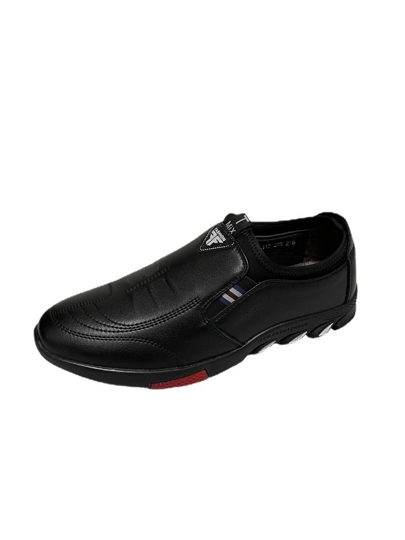 Casual Läderskor Herr Spring Tide Skor Andningsbara Arbetssneakers Mjuka Läder Fritidsskor Mjuk Sula